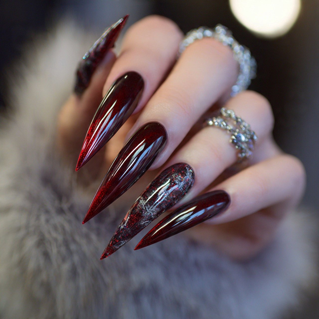 long stiletto statement nails flawless nails