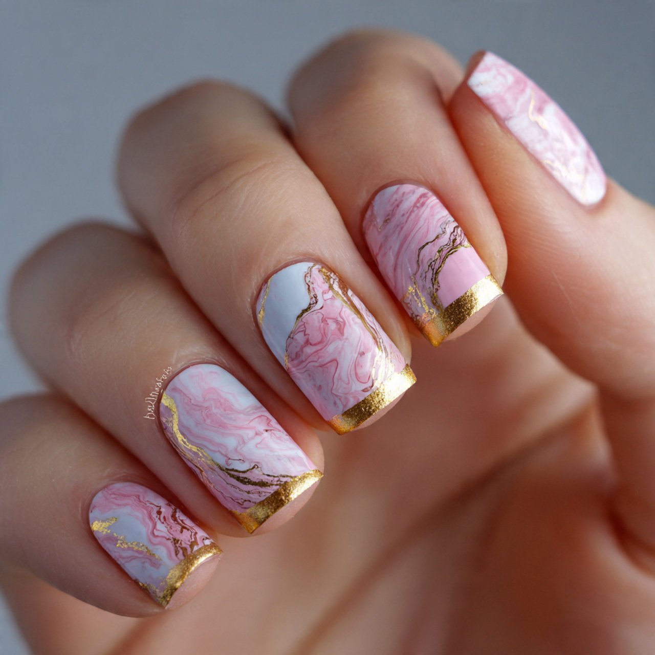 marbled nails beautiful nails
