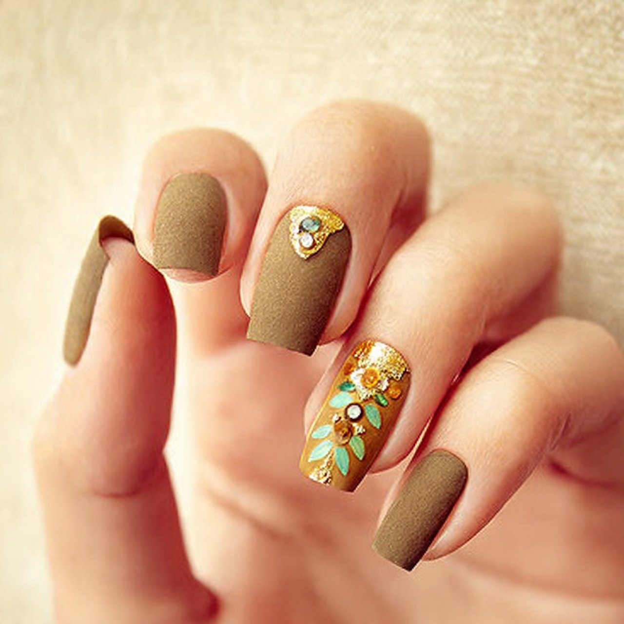 matte cocoa brown nails classy nails