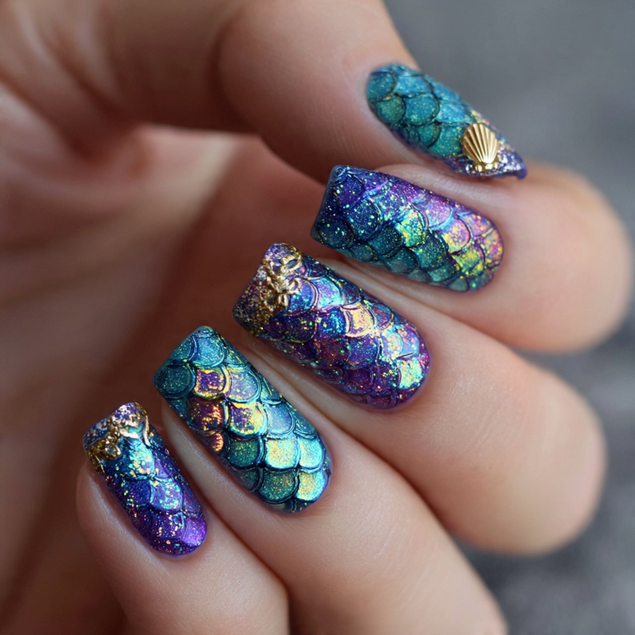 mermaid shimmer florida nails