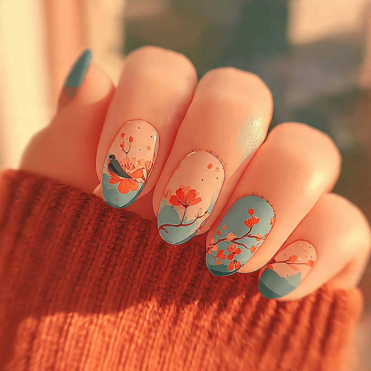 micro french almond ultra thin tips attractive nai