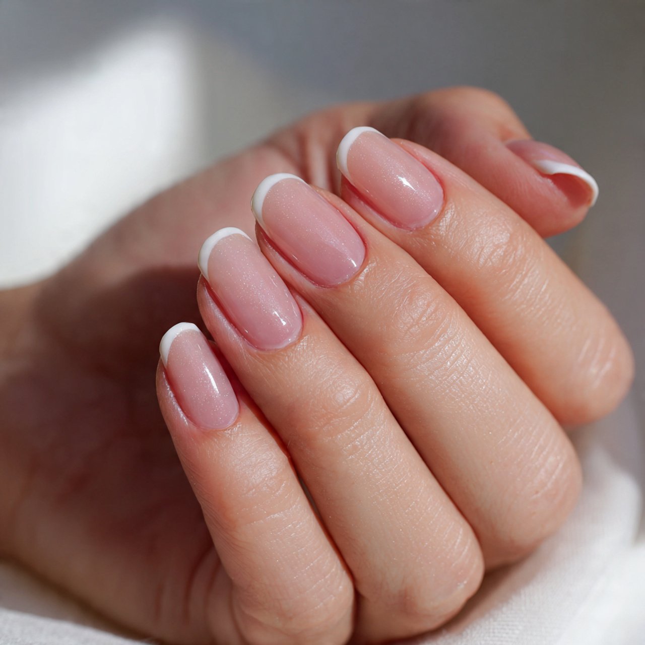 micro french tip nails