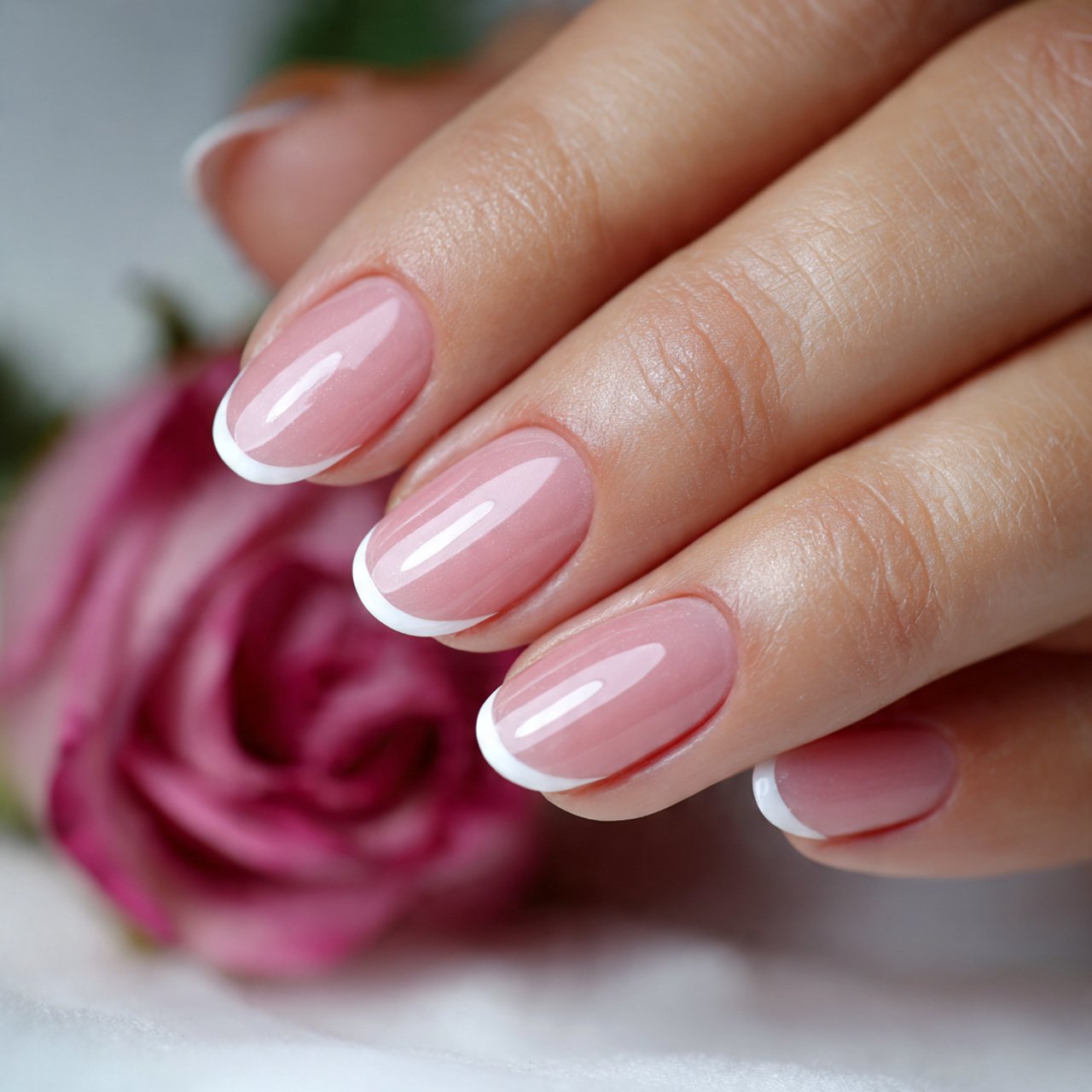 micro french tips attractive nails 2