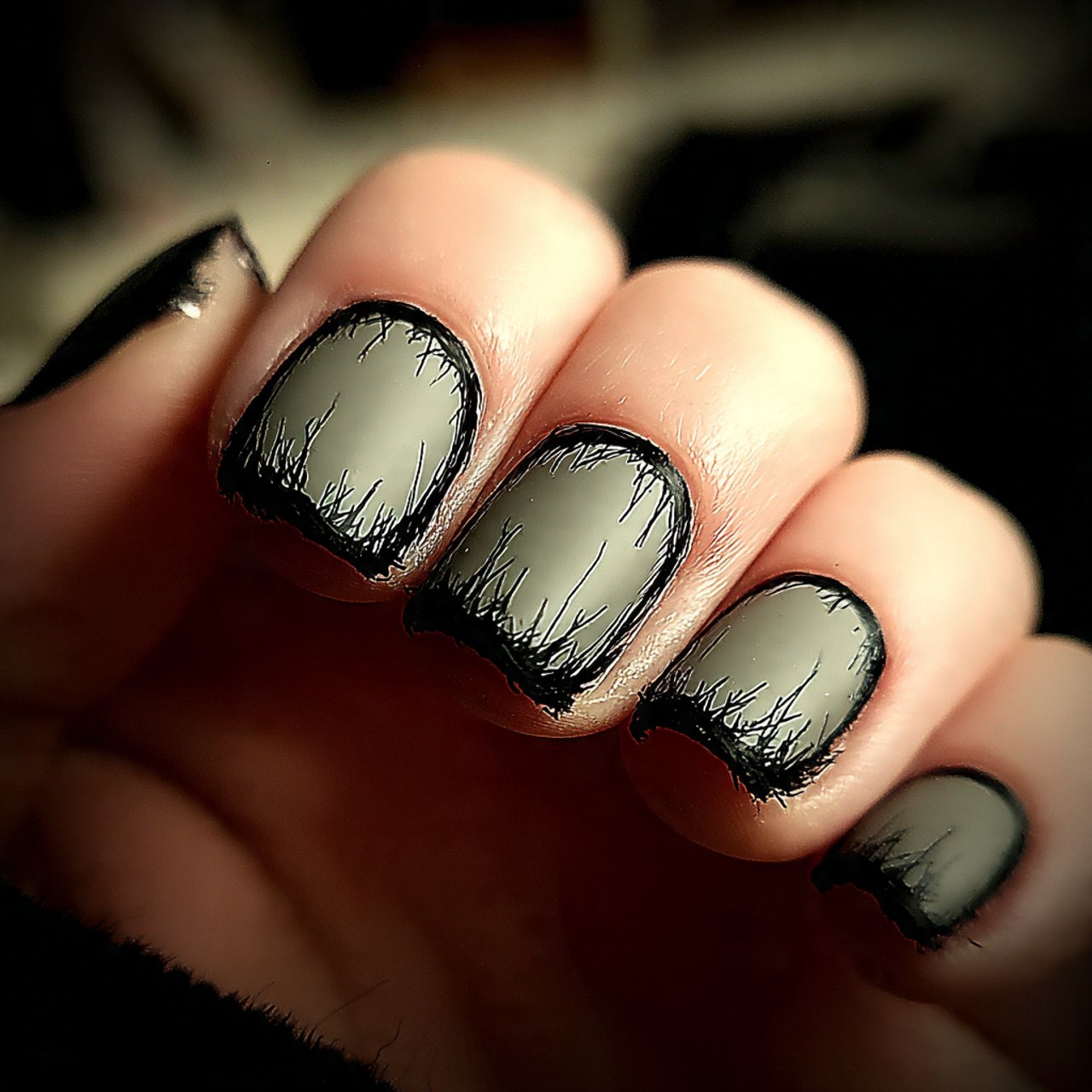 micro french tips ultra thin nature look nails 1