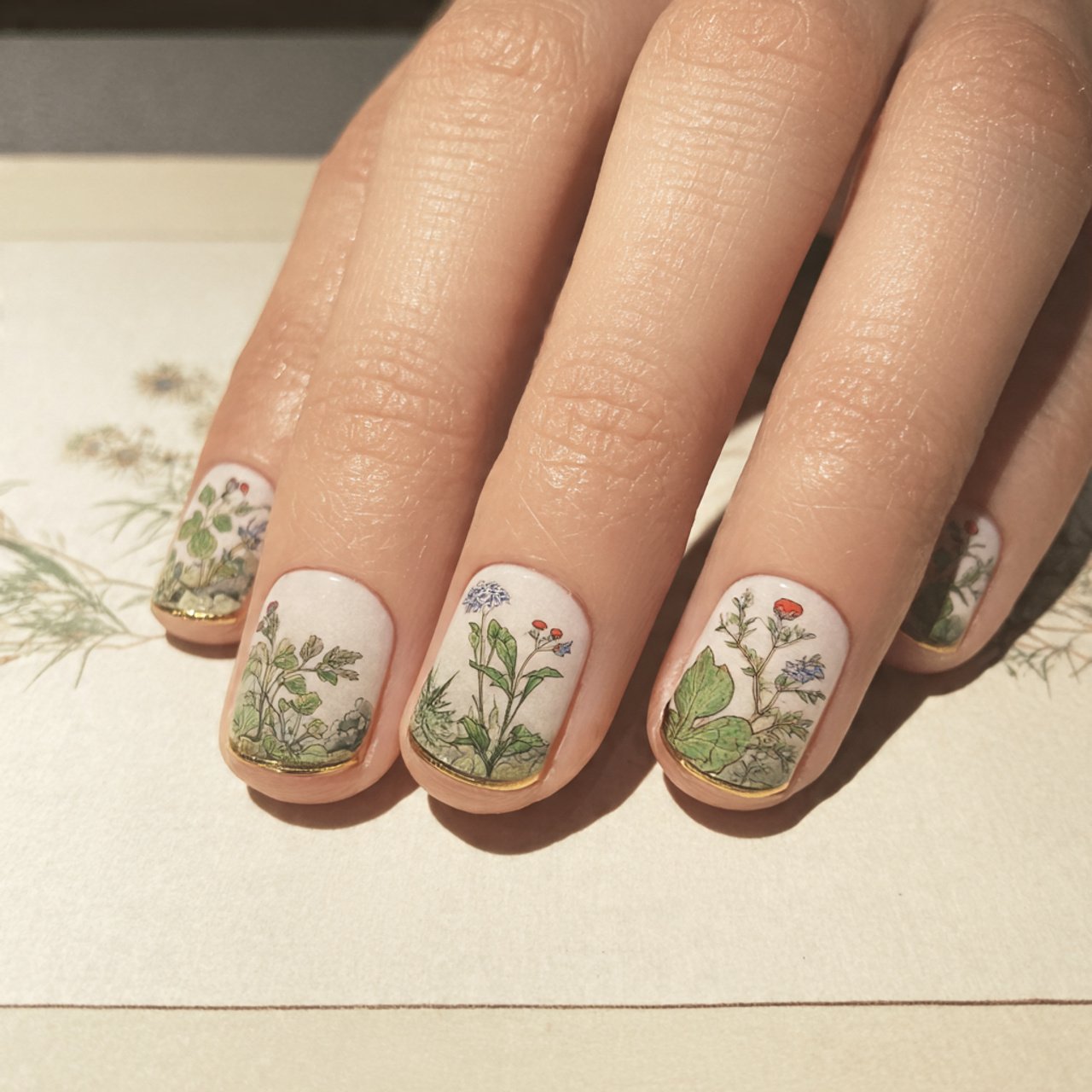 micro french tips ultra thin nature look nails