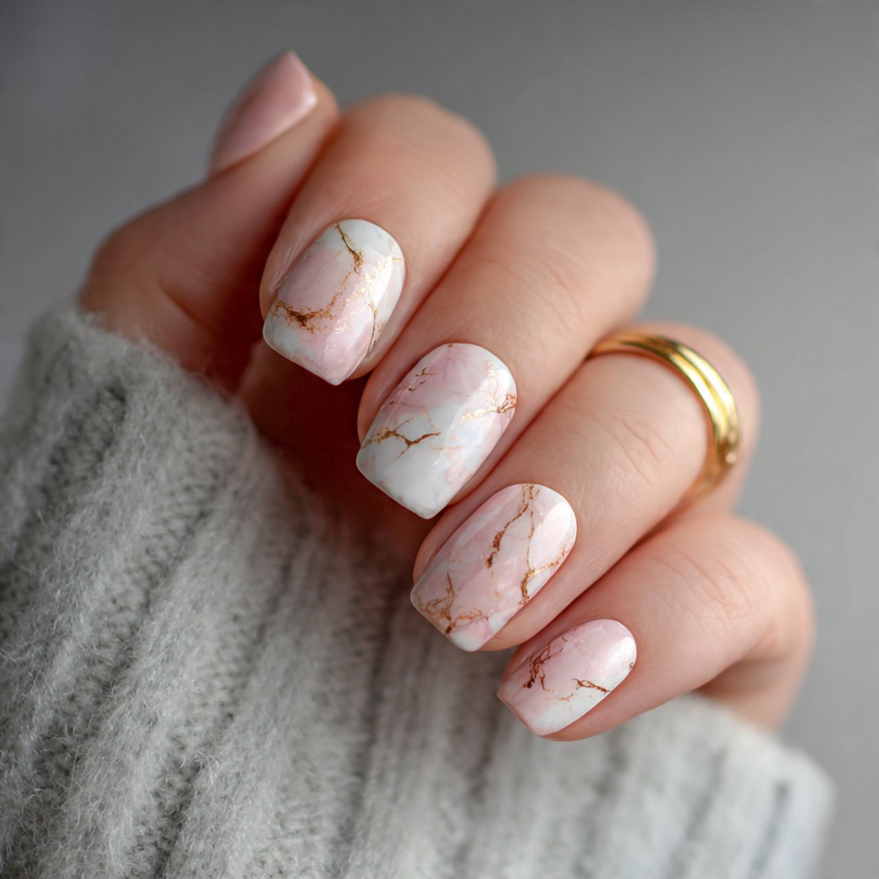 milky marble nails attractive nails
