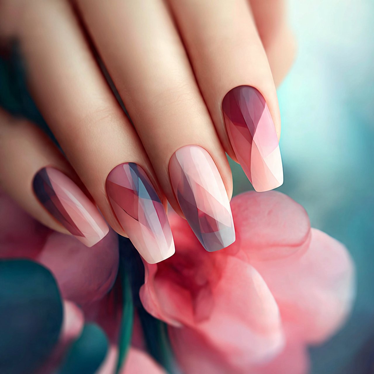 milky pink glazed coffin nails attractive nails