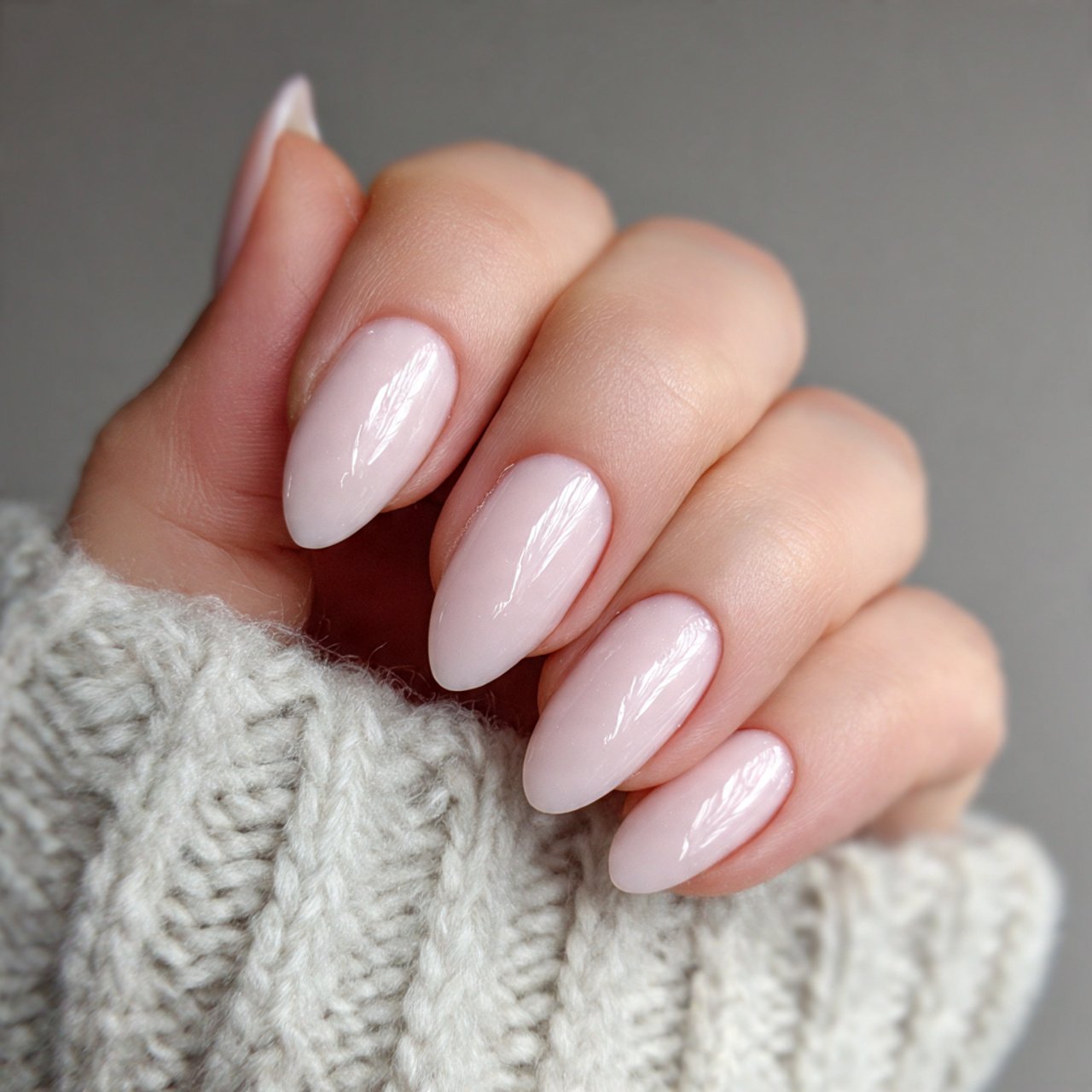 milky white short almond nails decent look nails