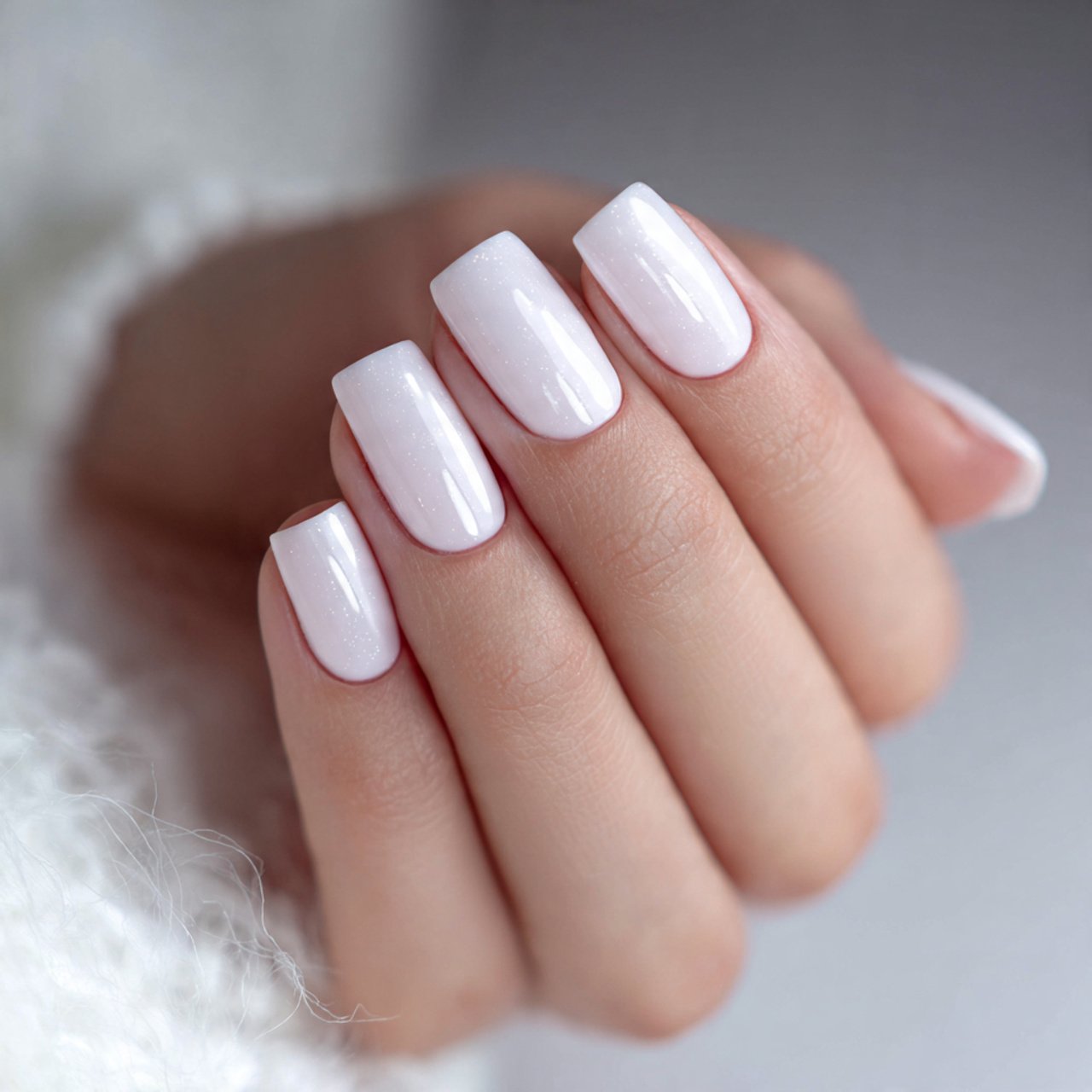 Nail Ideas Square: Nails Wear Beautifully 7 milky white square nails