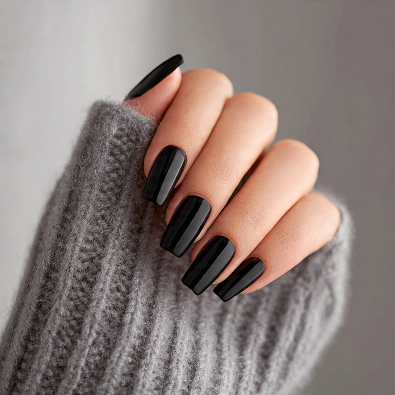 minimal black micro tip press on nails elegant nai