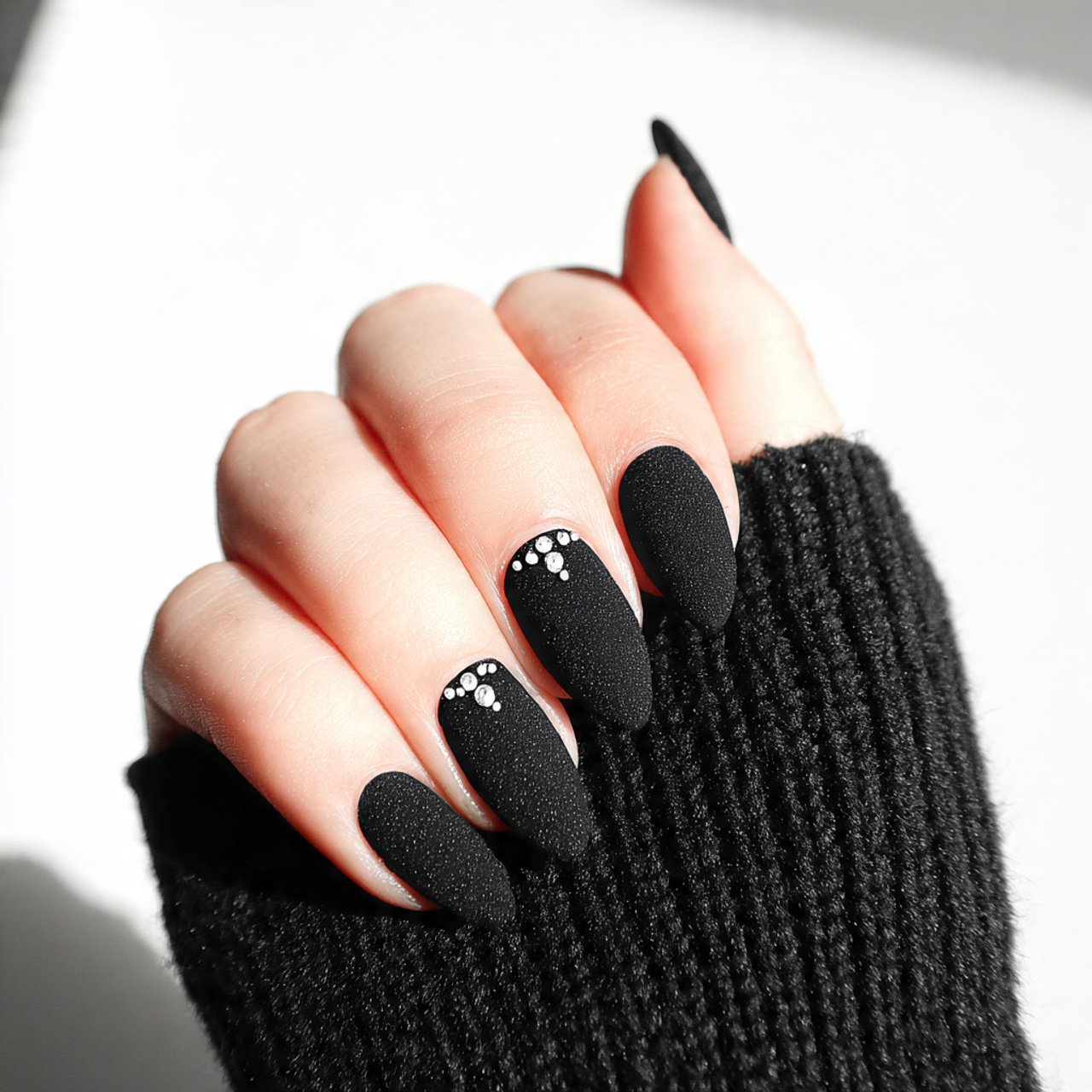 minimal crystal accent stiletto one stone only nat