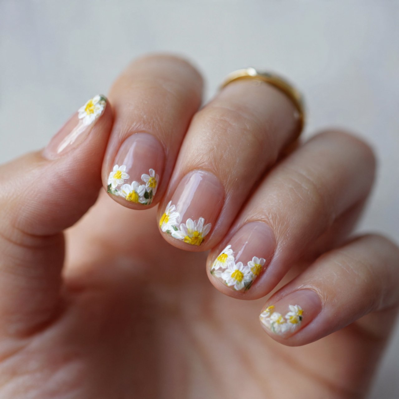 Nail Ideas Summer: Clients Actually Love 10 minimal daisy nails tiny nails