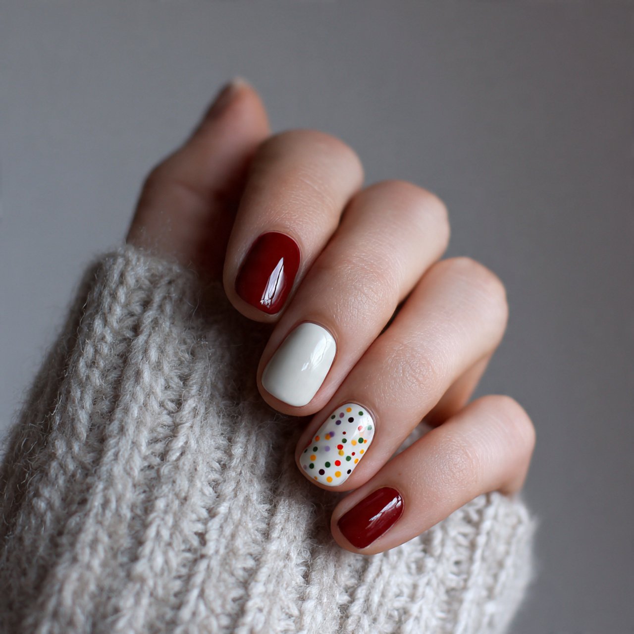 Nails Inspiration Simple: 15 Clean, Chic Nail Ideas That Always Look Polished 11 minimal dot accent nails awesome nails