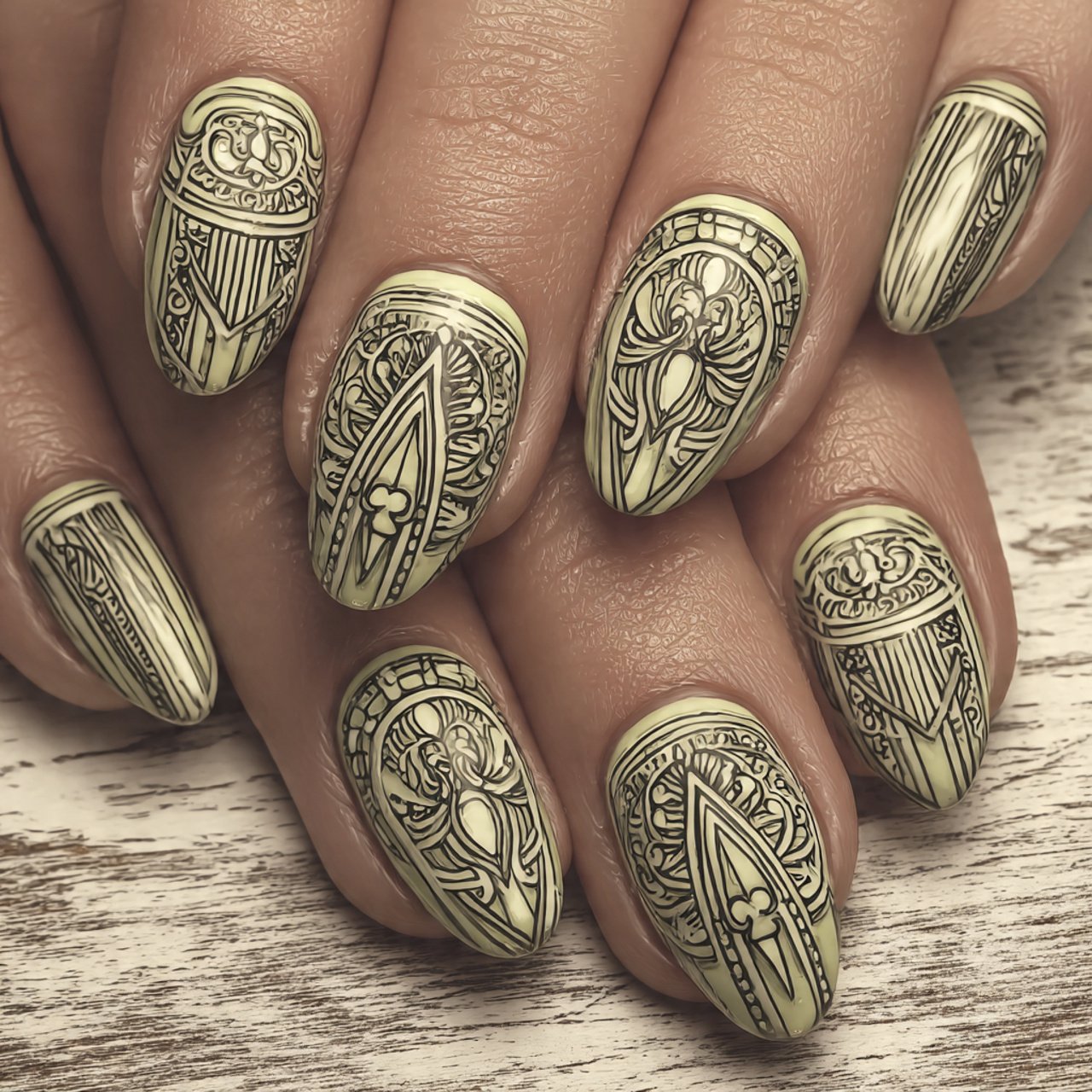 mint green and white geometric design creative nai