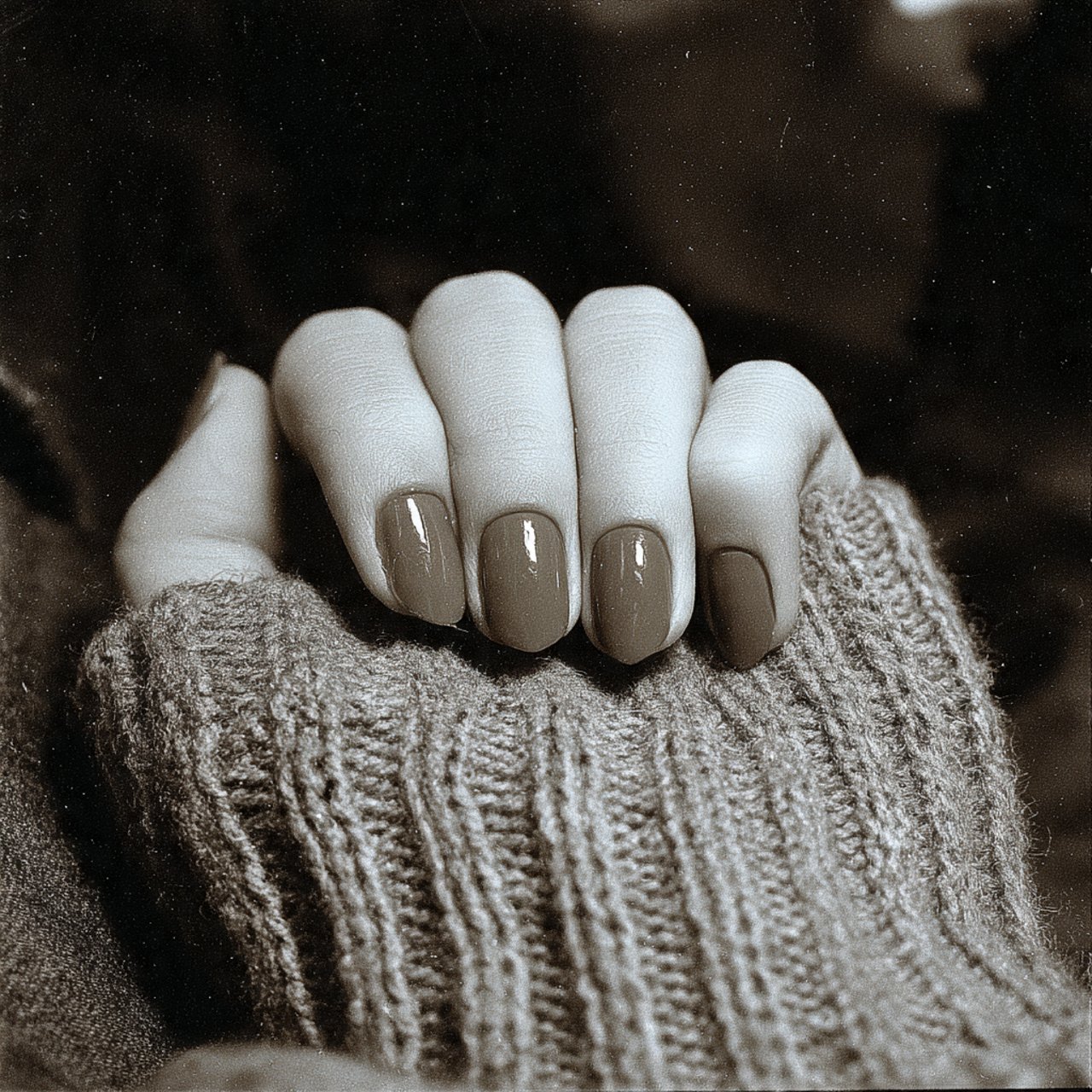 mocha latte single color gel nature look nails