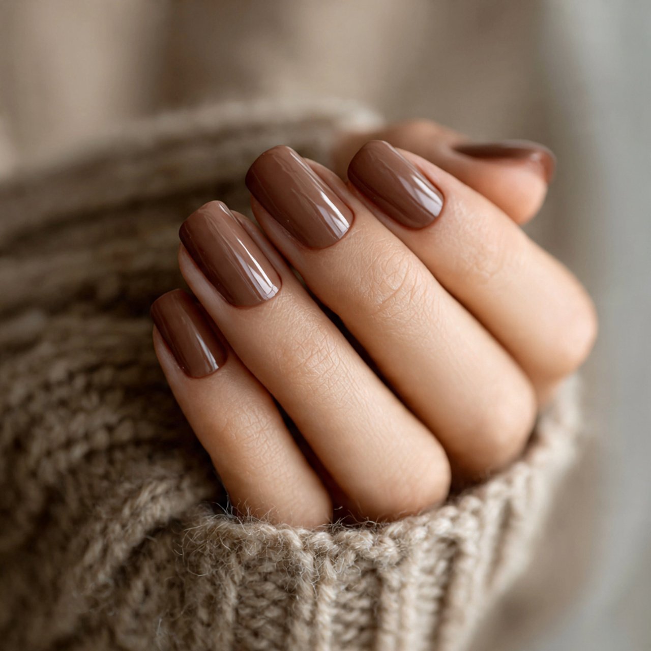 mole brown minimalist nails flawless nails