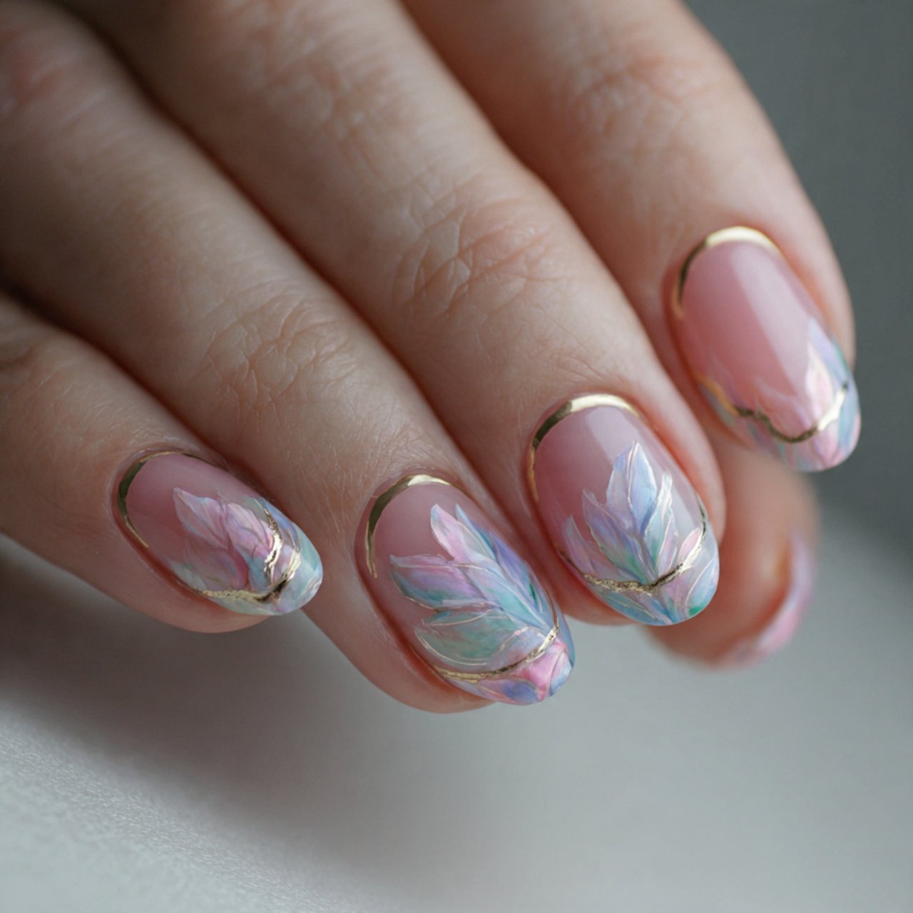 nails with fine line art gorgeous nails
