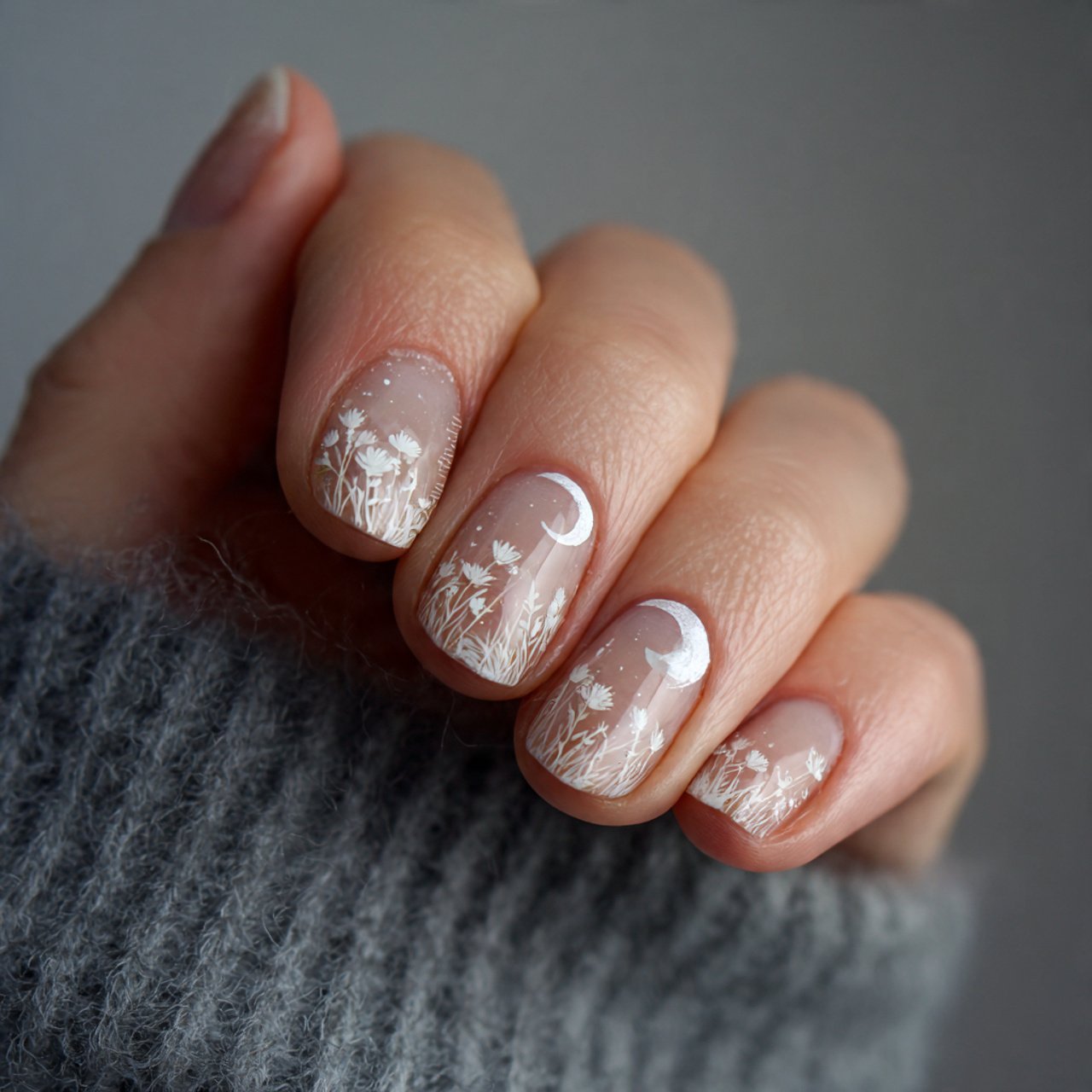 negative space half moon minimal cuticle detail na