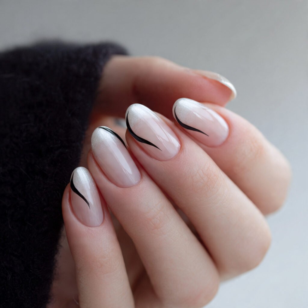 negative space side curve decent look nails