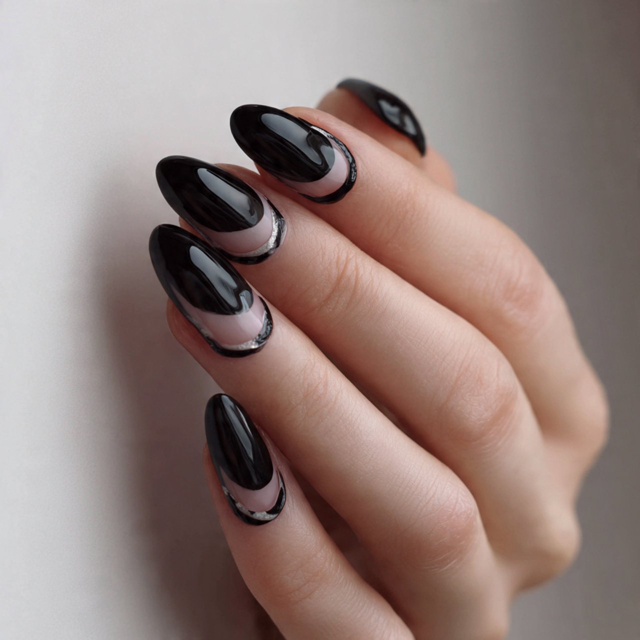negative space side curve gorgeous nails