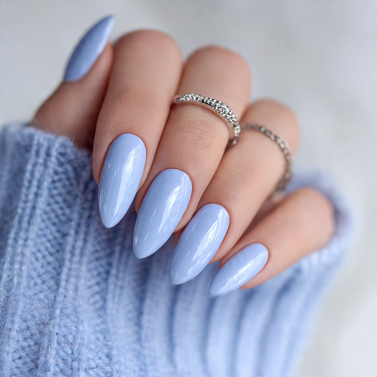Simple Nail Ideas: That Look Clean, Stylish, and Easy to Wear 10 pale blue minimal nails beautiful nails 1