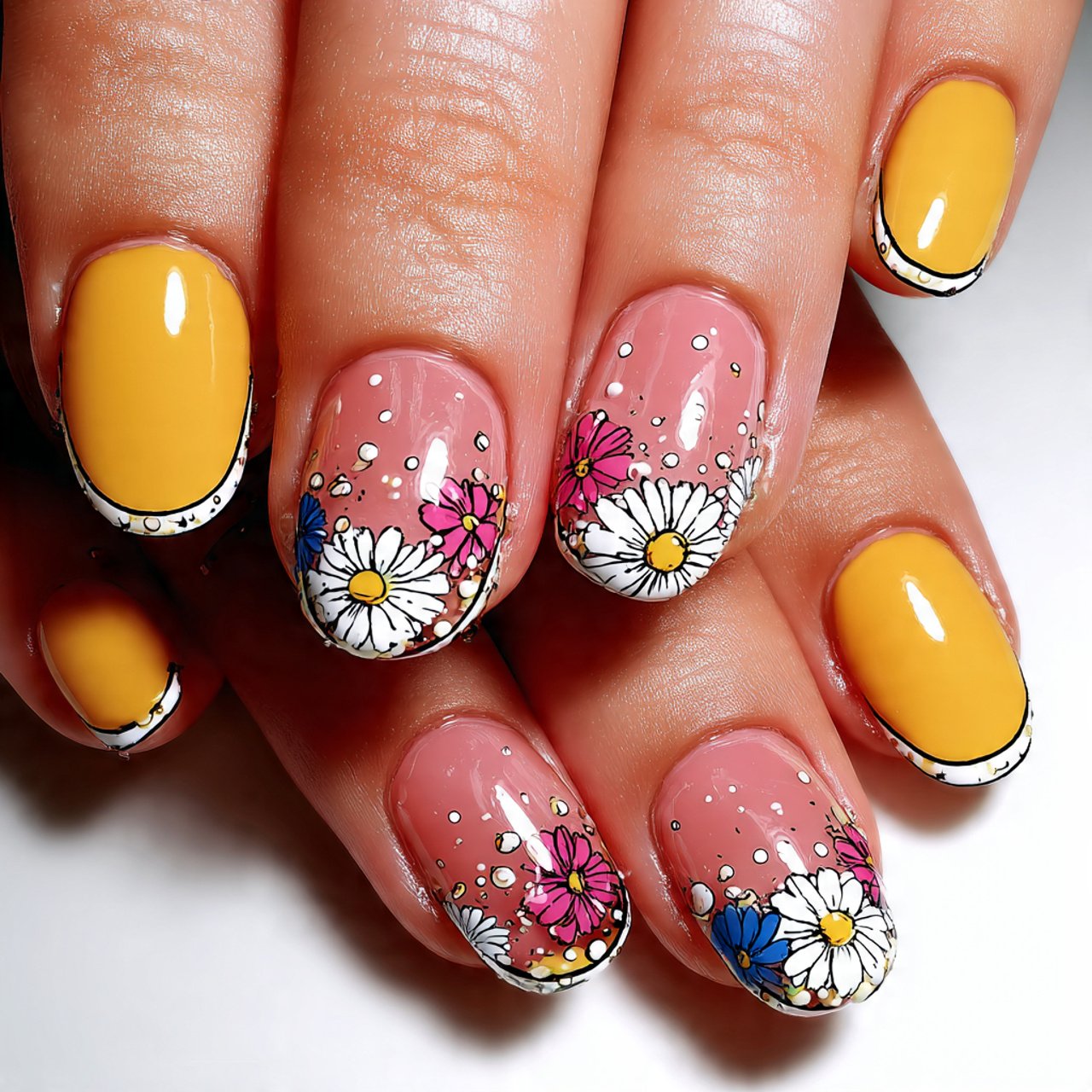 pastel floral nails attractive nails