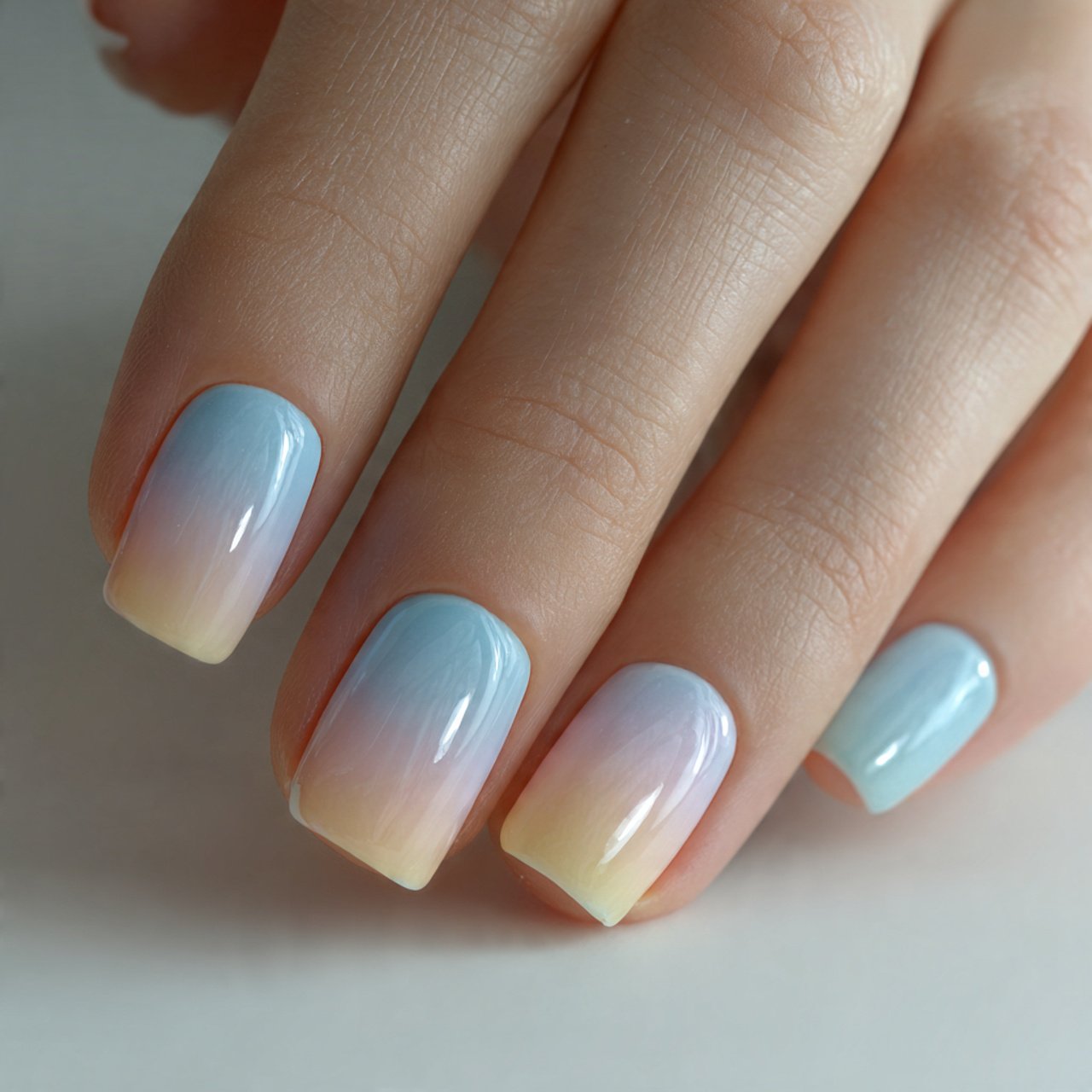 pastel ombre nails nature looks nails