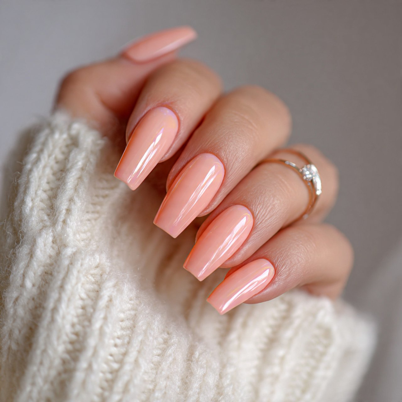 peach jelly short coffin nails