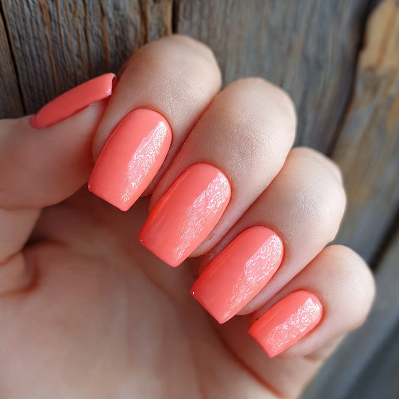 Nail Ideas Summer: Clients Actually Love 1 peachy coral gloss nails stunning nails
