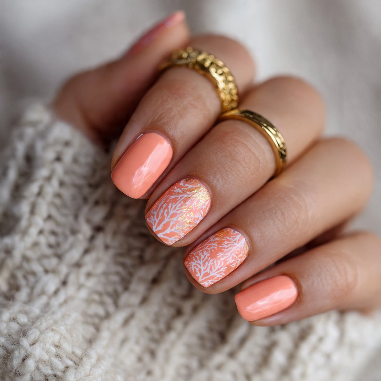 Nails: That Feel Modern, Wearable, and Salon-Approved 14 peachy coral nails cool look nails 1