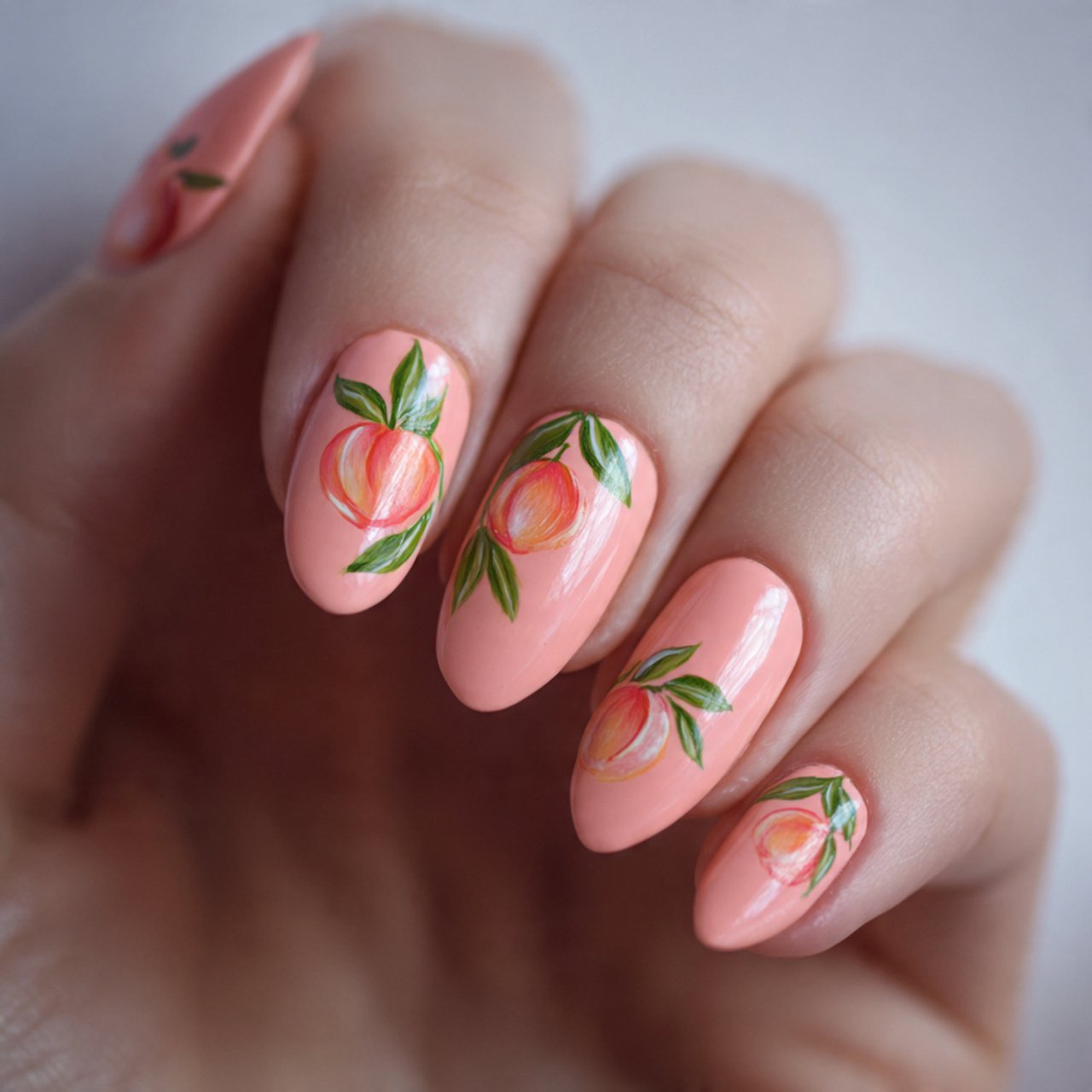 peachy nails