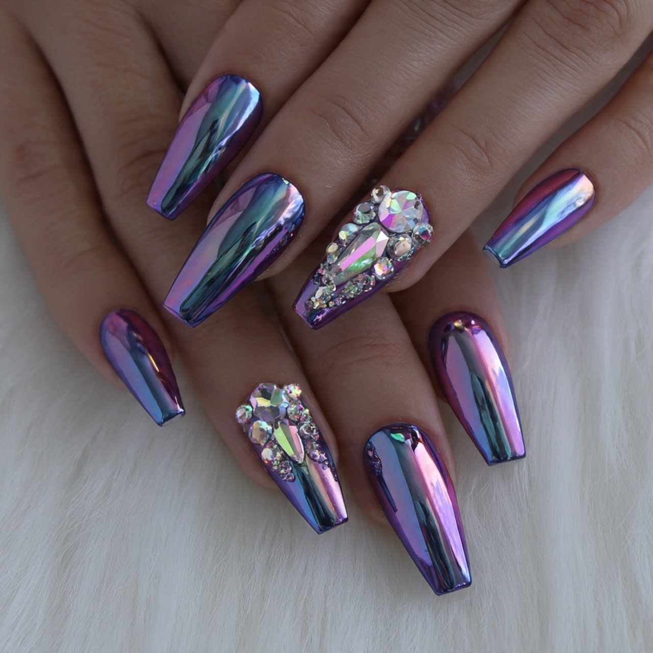 pearl chrome toe nail designs pretty nails 1