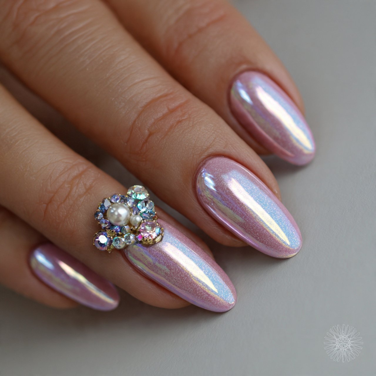 pearl glaze oval nails stunning nails
