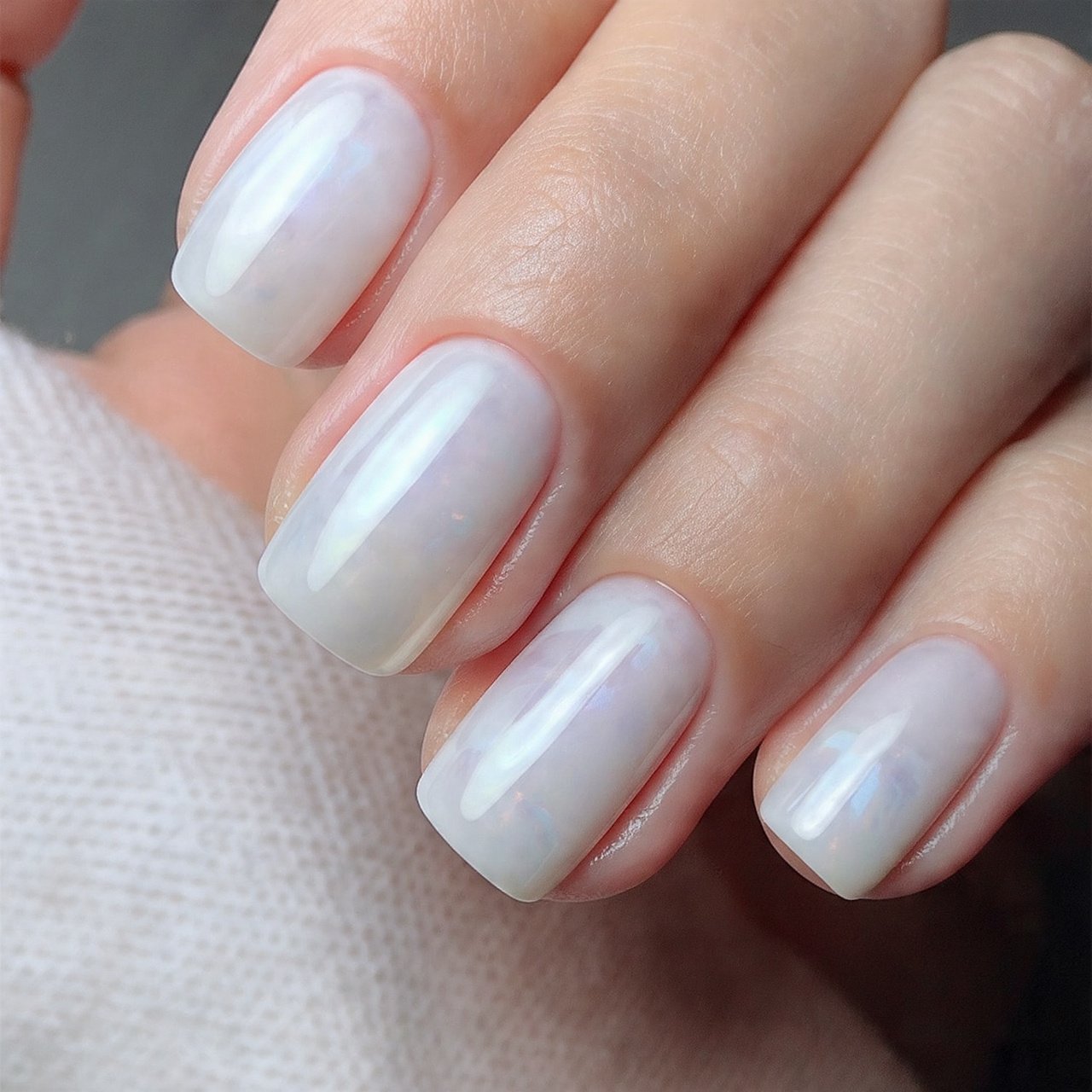 pearl glaze snow light nails attractive nails