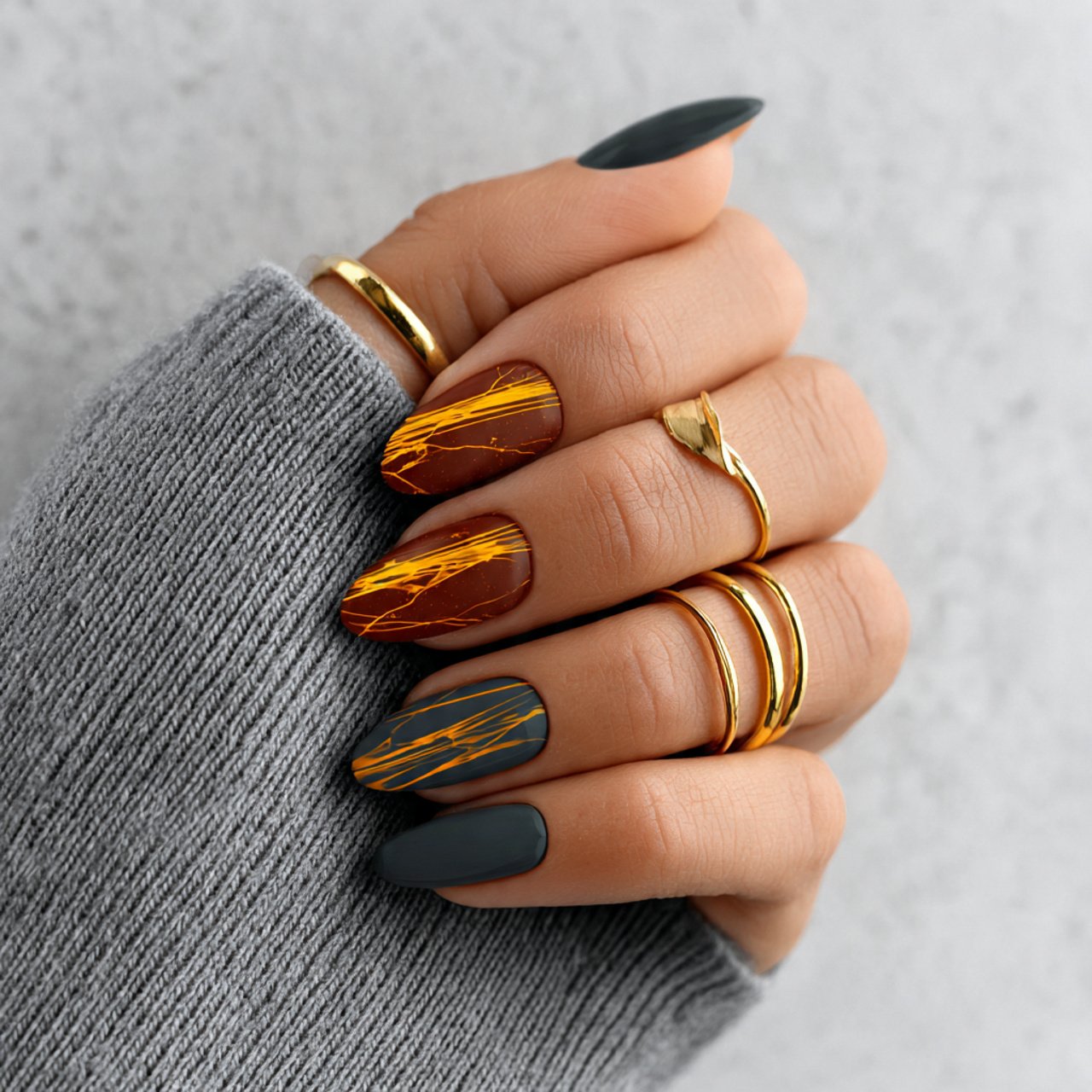 pink and brown skittle nails beautiful nails