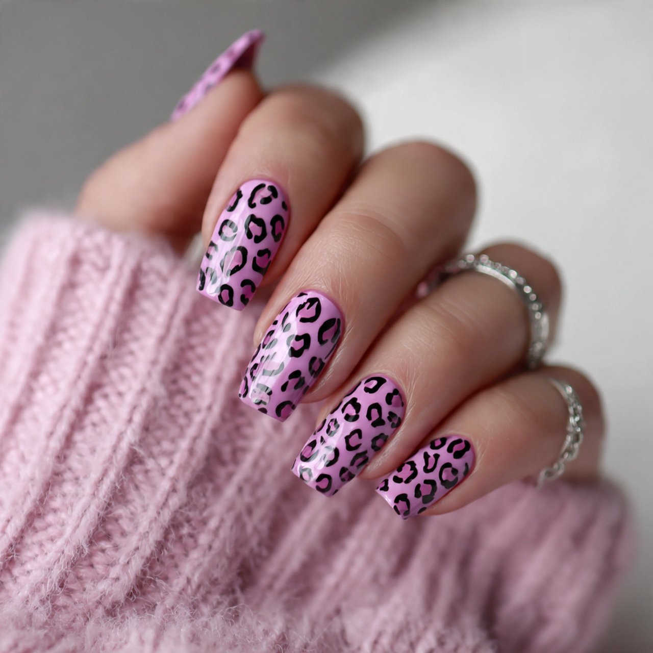pink leopard nails creative nails