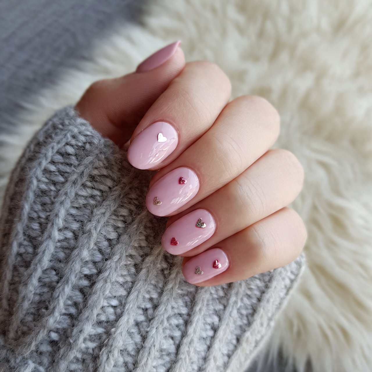 Nail Ideas Pink: Clients Always Come Back For 10 pink nails with tiny heart accents decent look nai