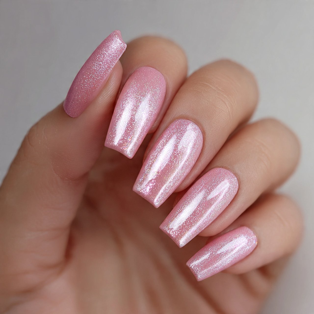 Nail Ideas Pink: Clients Always Come Back For 15 pink pearl shimmer nails stunning nails