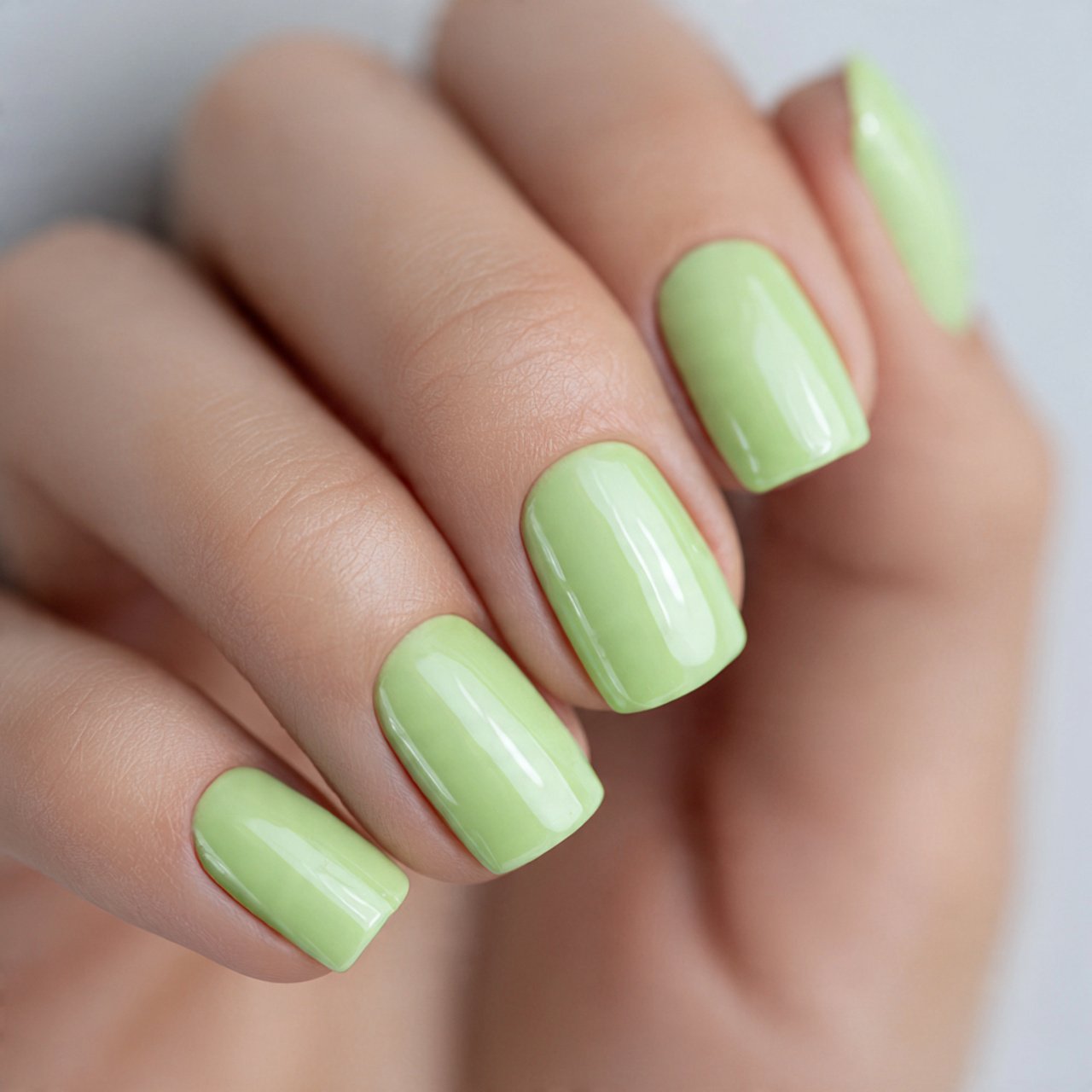 pistachio gloss short nails