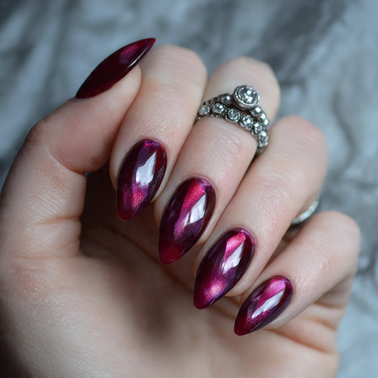 plum jelly nails