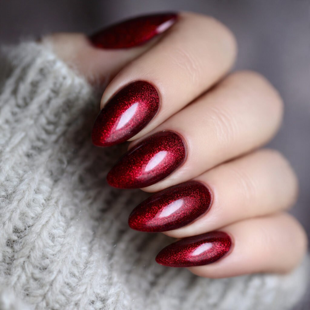 red cat eye shimmer nails good looking nails