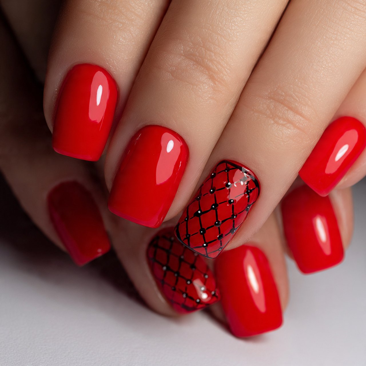 Nail Ideas Square: Nails Wear Beautifully 8 red square power nails attractive nails