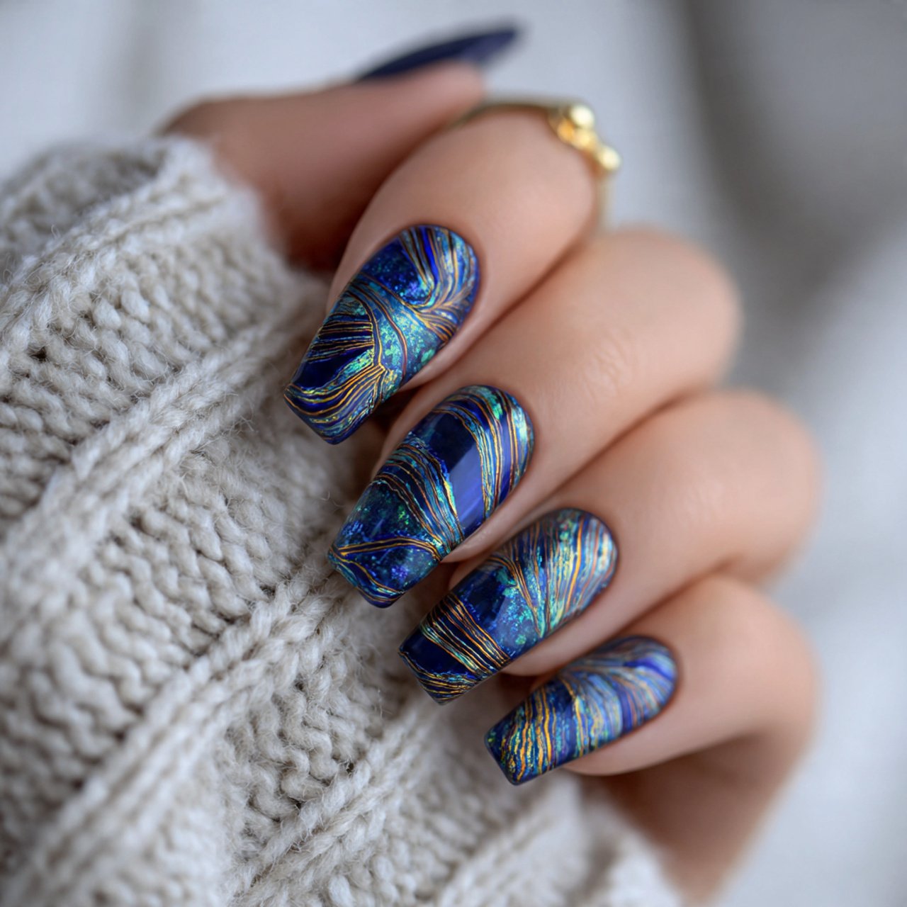 ribbed glass nailselegant nails