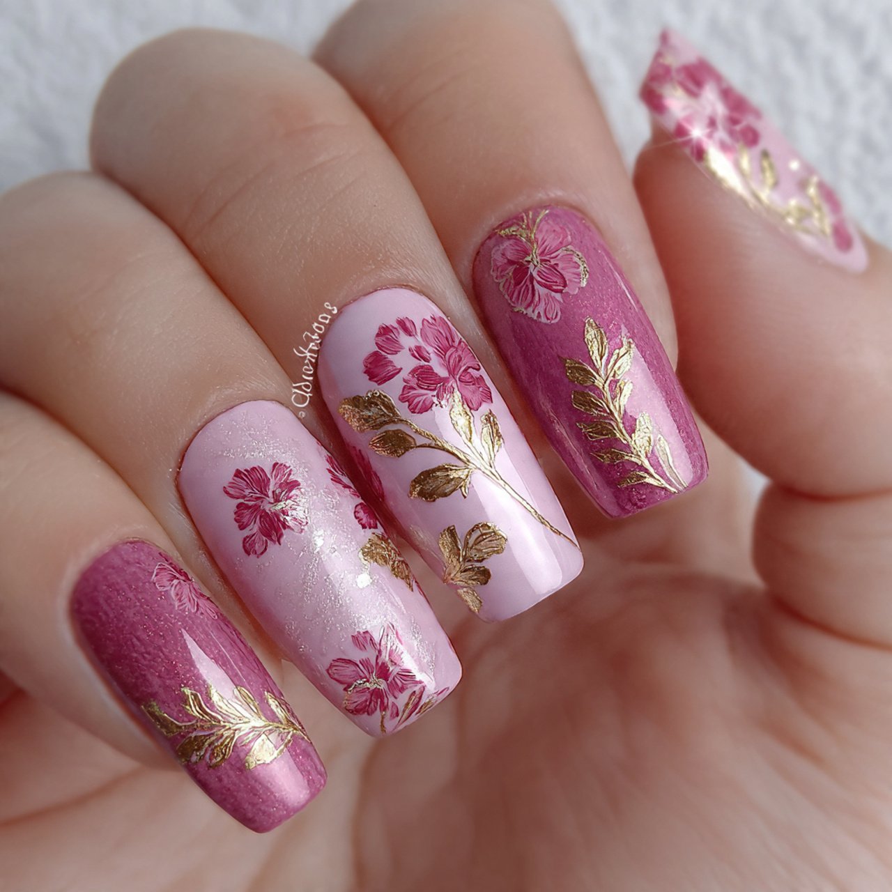 rosy soap nails elegant nails