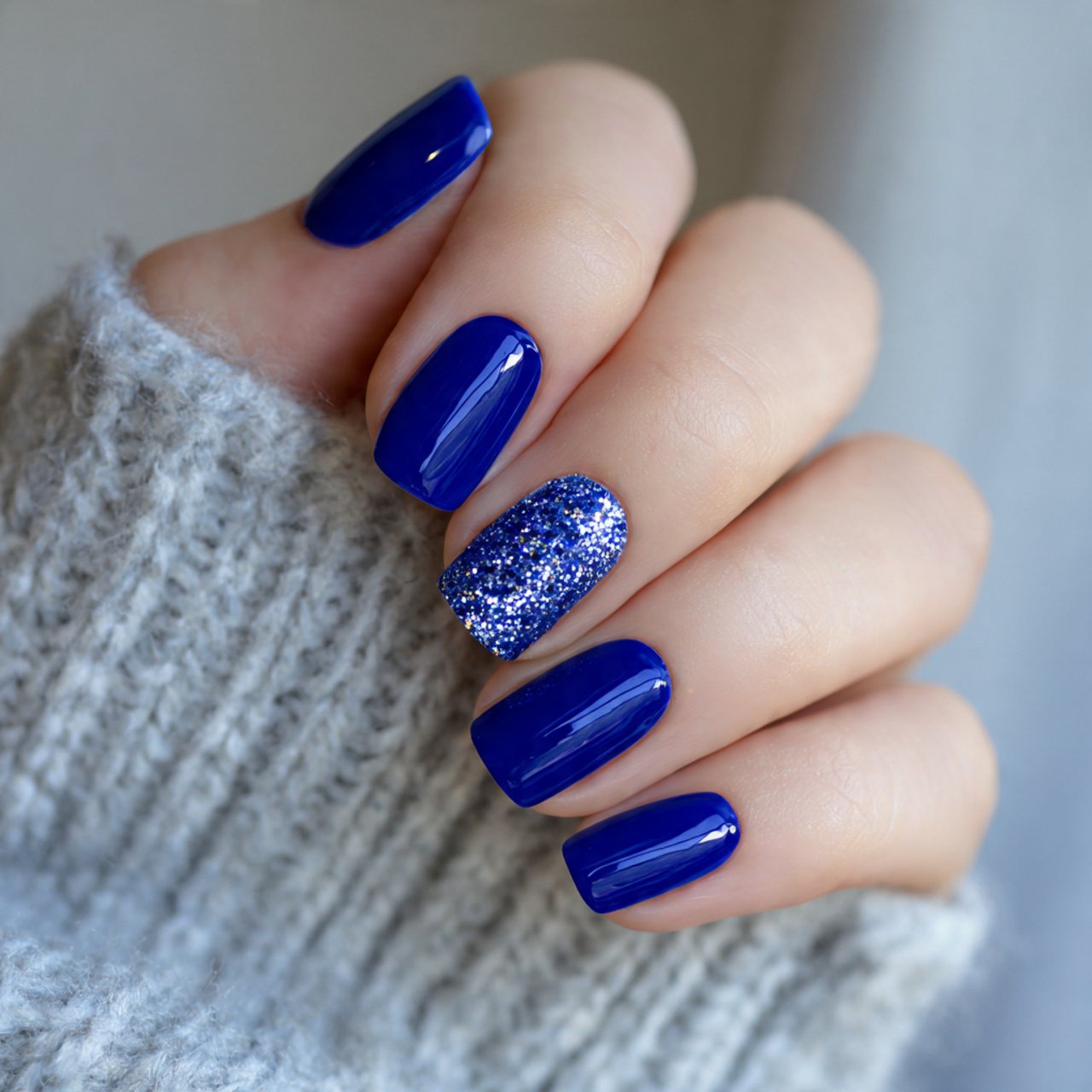royal blue accent nail balanced wearable set cool