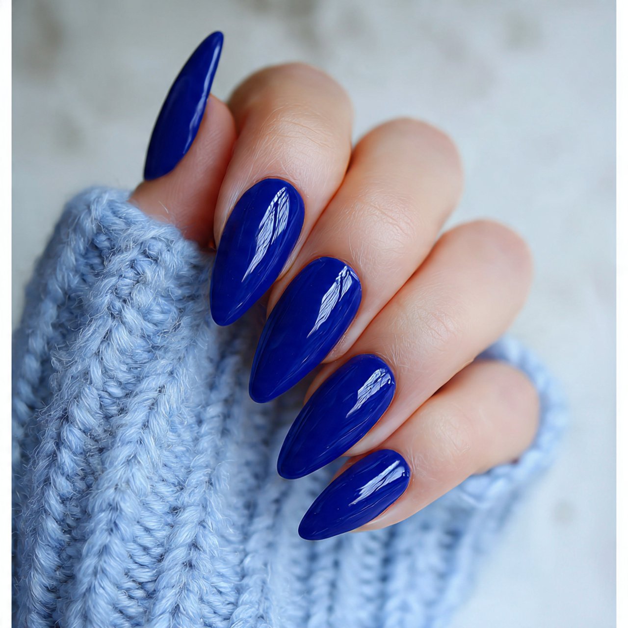 royal blue almond nails sleek and elongating beaut