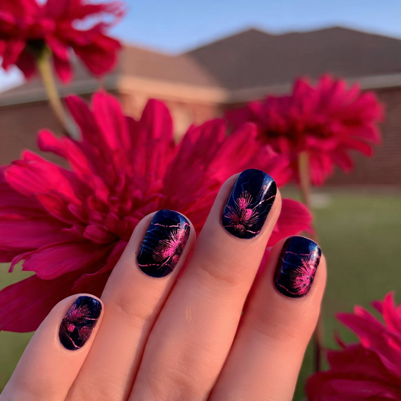 royal blue chrome accent micro chrome not full mir