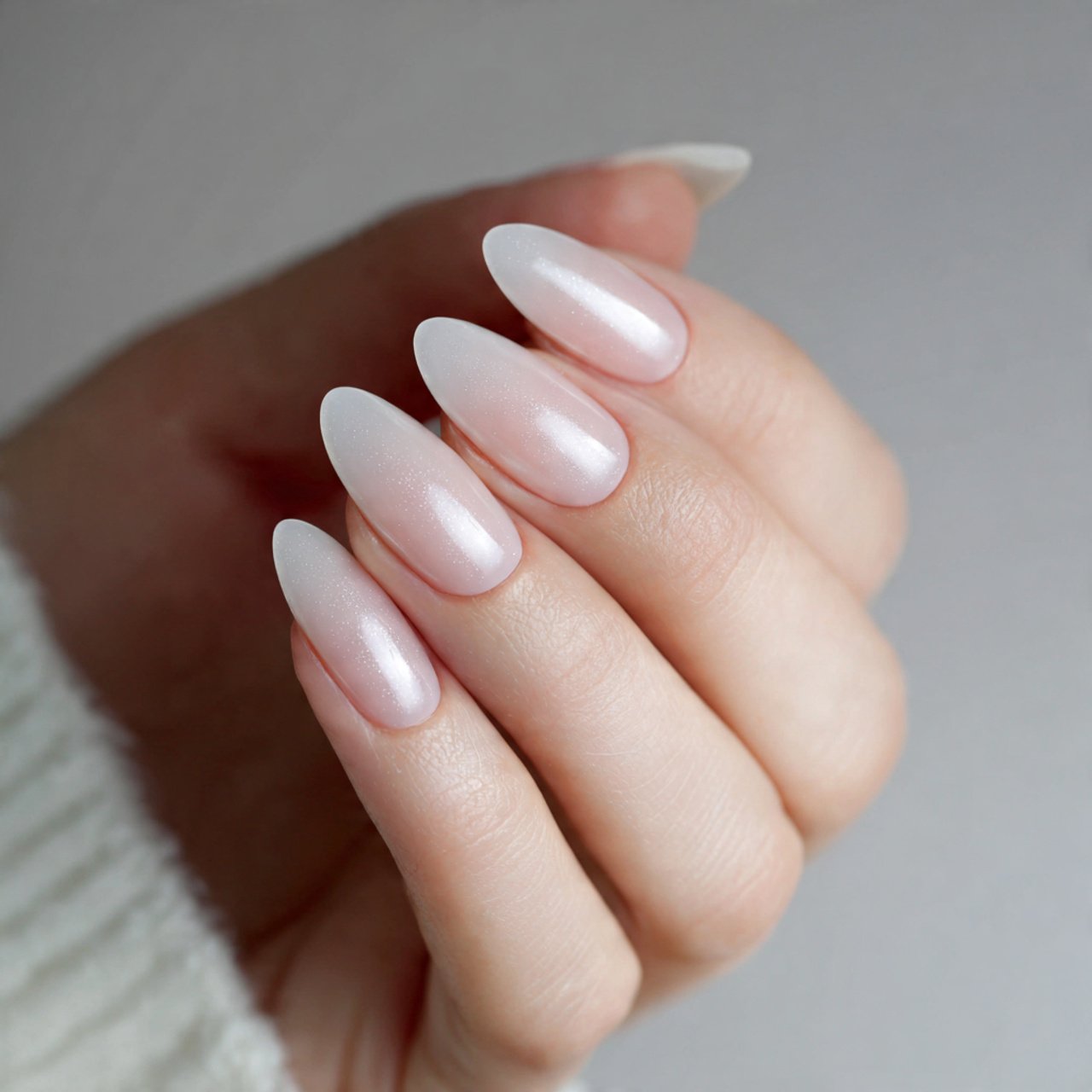 sheer milky gloss stunning nails