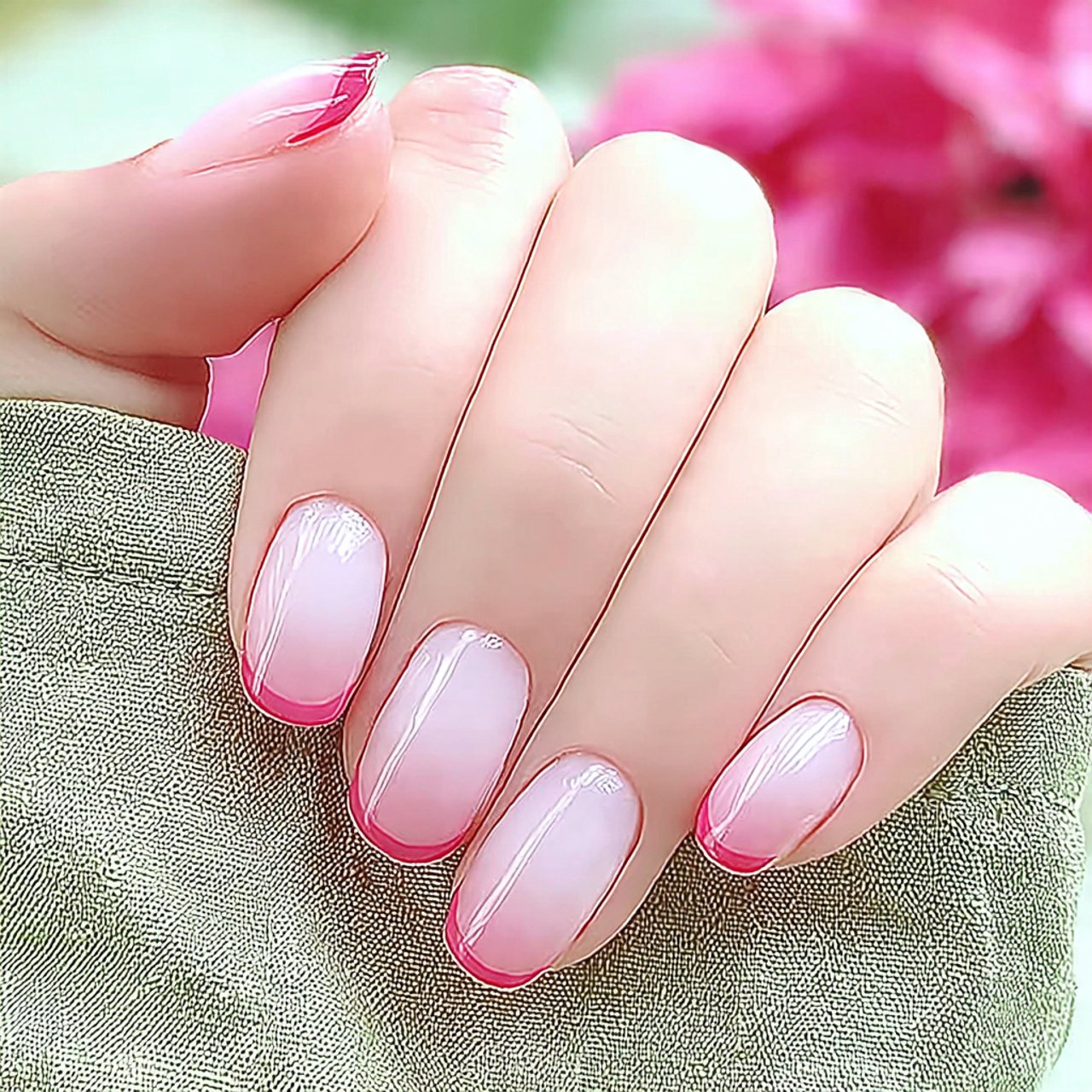 sheer milky micro french in soft gold attractive n