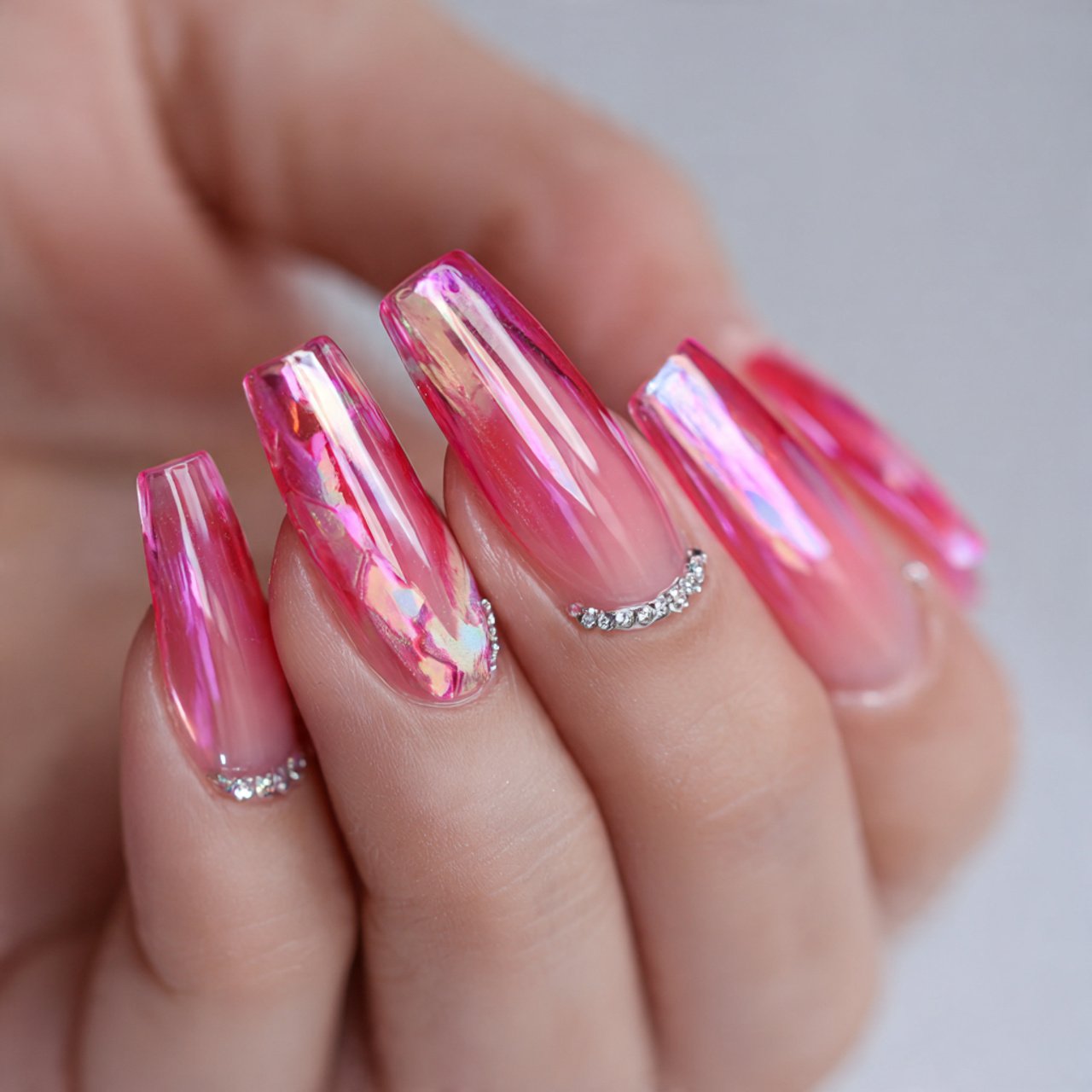 Nails Inspiration Summer: 15 Fresh, Stylish Nail Ideas for a Polished Seasonal Look 3 sheer watermelon pink jelly nails stunning nails